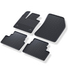 Tapis de sol en caoutchouc adapté pour Peugeot 3008 II SUV (2016-2024) - tapis de voiture - noir - 4 pcs.