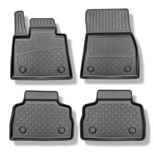 Tapis de sol en TPE adapté pour BMW X6 G06 SAC (11.2019-....) - tapis de voiture - noir
