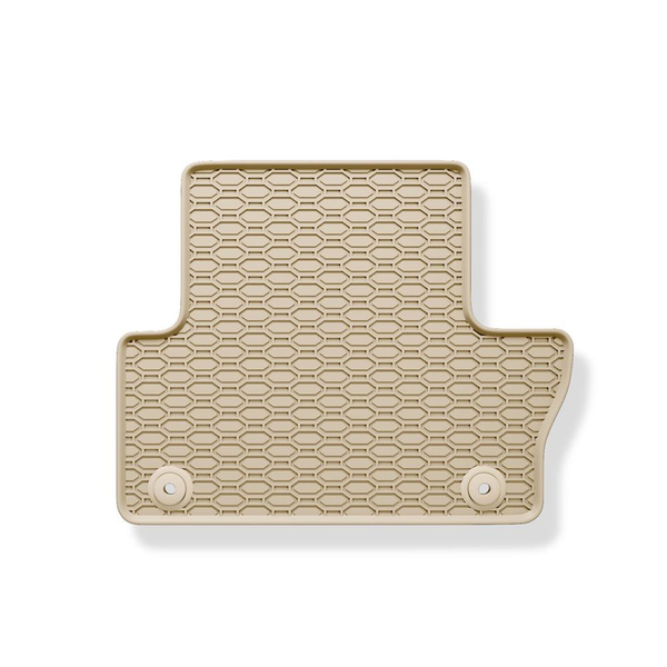 Tapis de sol en caoutchouc adapté pour Volvo XC60 I SUV (2008-2017) - tapis de voiture - beige - 4 pcs.