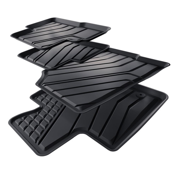 Tapis de sol en TPE adapté pour Hyundai Tucson III HEV Hybrid SUV (2020-....) - tapis de voiture - noir