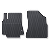 Tapis de sol en caoutchouc adapté pour Citroen Berlingo II Van (2008-2018) - tapis de voiture - noir - 2 pcs.