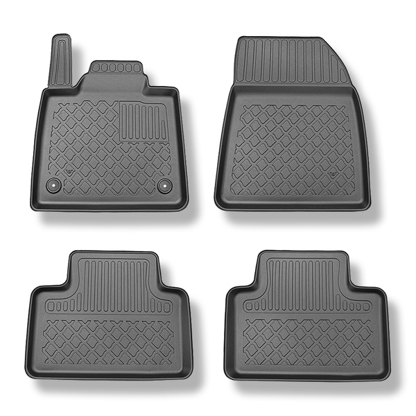 Tapis de sol en TPE adapté pour Volvo EX30 SUV (12.2023-....) - tapis de voiture - noir