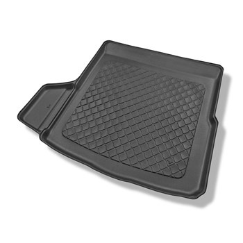 Tapis de coffre adapté pour Volkswagen Arteon Berline (06.2017-....) - bac de coffre - protection de coffre voiture - avec kit de réparation, sans roue de secours; cavité gauche amovible