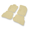 Tapis de Sol Velours adapté pour Audi A1 I 8X (2010-2018) - Premium tapis de voiture - beige