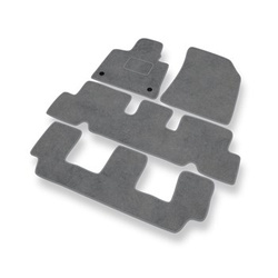 Tapis de Sol Velours adapté pour Citroen C4 Picasso Monospace (2013-2018) - Premium tapis de voiture - gris