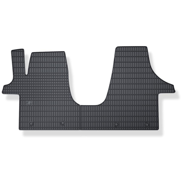Tapis de sol en caoutchouc adapté pour Volkswagen Transporter T5, T6 Caravelle Van (2003-2023) - tapis de voiture - noir - 1 pc.