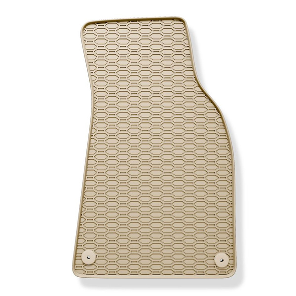 Tapis de sol en caoutchouc adapté pour Audi A6 C6 Avant, Berline (2004-2011) - tapis de voiture - beige - 4 pcs.