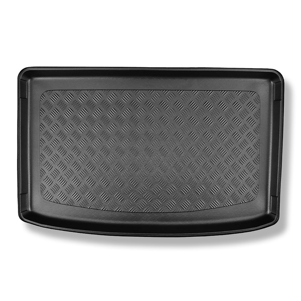 Tapis de coffre adapté pour Kia Stonic SUV (10.2017-....) - bac de coffre - protection de coffre voiture - coffre supérieur; modèles avec plancher amovible du coffre; non pour version hybride