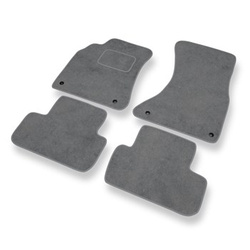 Tapis de Sol Velours adapté pour Audi A5 I 8T Coupé, Cabriolet (2007-2016) 5 portes - Premium tapis de voiture - gris