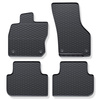 Tapis de sol en caoutchouc adapté pour Cupra Leon eTSI MHEV Sportstourer (2020-....) - tapis de voiture - noir - 4 pcs.