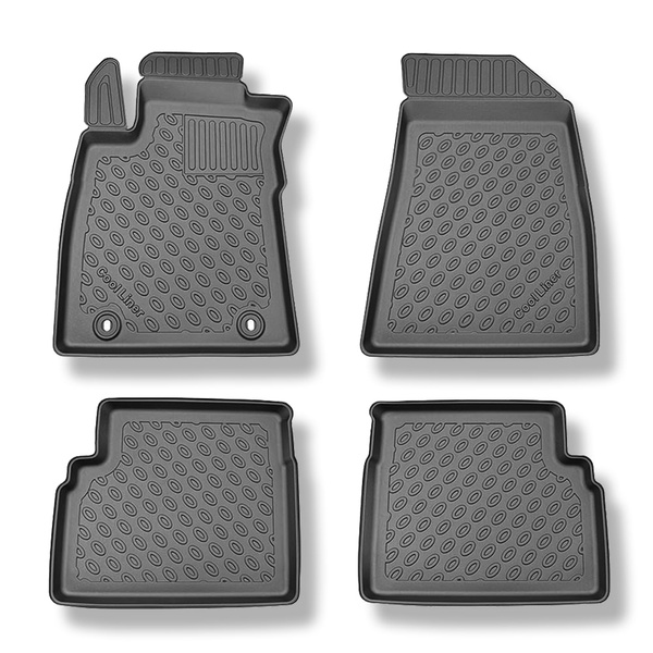 Tapis de sol en TPE adapté pour MG ZS SUV (06.2022-08.2024) - tapis de voiture - noir