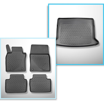Kit tapis de coffre et tapis de voiture TPE pour: Mazda CX-30 SUV (08.2019-....)