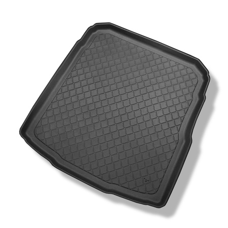 Tapis de coffre adapté pour Volkswagen Passat B8 Berline (12.2014-12.2021) - bac de coffre - protection de coffre voiture - coffre inférieur ; avec roue de secours à usage temporaire ou kit de réparation