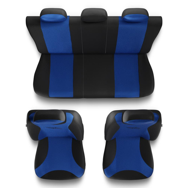 Housses de siège adaptées pour Citroen C6 (2005-2012) - housse siege voiture universelles - couverture siege - TR-BL