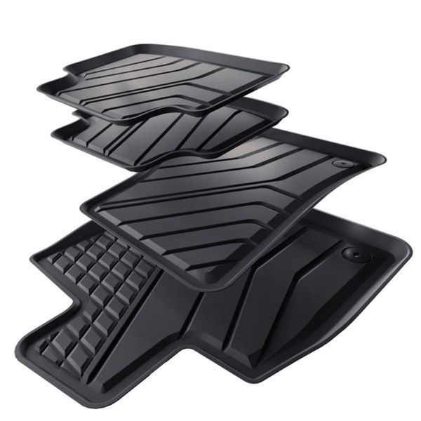 Tapis de sol en TPE adapté pour Volkswagen Tiguan II SUV (2016-2024) - tapis de voiture - noir