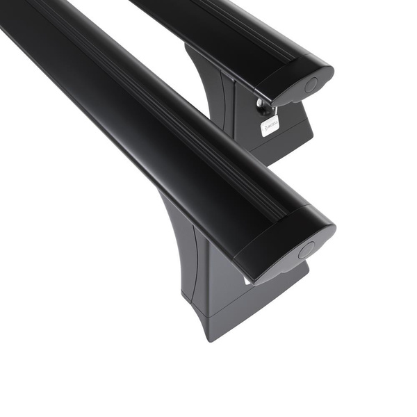 Barres de toit en aluminium adapté pour Opel Astra J mk IV Berline (2011-2020) - Porte-Bagages de Voiture noir - points de montage - (suivant le modèle de voiture ils peuvent se situer à différents endroits)