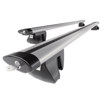 Barres de toit en aluminium adapté pour Ford Tourneo Connect Ludospace (2014-2018) - Porte-Bagages de Voiture argent - rails intégrés