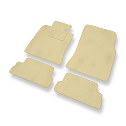 Tapis de Sol Velours adapté pour Mini Cabrio II Cabriolet (2009-2015) - Premium tapis de voiture - beige