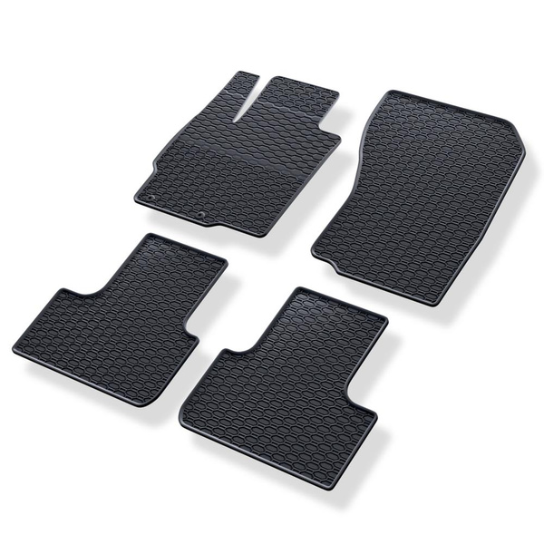 Tapis de sol en caoutchouc adapté pour Mitsubishi ASX SUV (2010-2021) - tapis de voiture - noir - 4 pcs.
