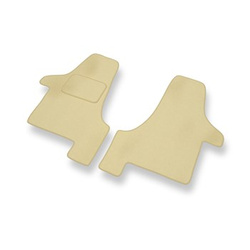 Tapis de Sol Velours adapté pour Volkswagen Transporter T5 Van (2003-2015) - Premium tapis de voiture - beige