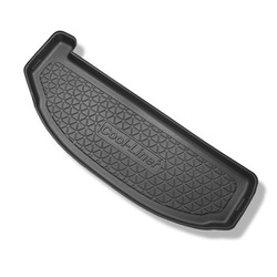 Tapis de coffre adapté pour Hyundai Grand Santa Fe III DM SUV (10.2013-07.2018) - bac de coffre - protection de coffre voiture - 7 places; 3e rangée soulevée (pour l'espace derriere la 3e rangée de sieges)