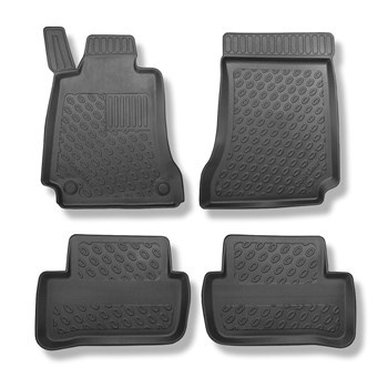 Tapis de sol en TPE adapté pour Mercedes-Benz Classe C W204 Break (12.2007-09.2014) - tapis de voiture - noir