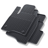 Tapis de sol en caoutchouc adapté pour Fiat Panda III Hayon (2012-....) - tapis de voiture - noir - 4 pcs.