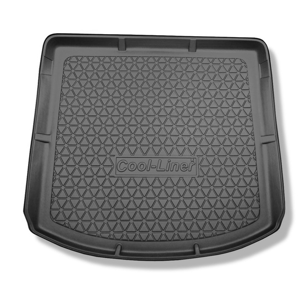 Tapis de coffre adapté pour Volkswagen Touran I 1T Monospace (09.2010-08.2015) - bac de coffre - protection de coffre voiture - 7 places; 3me rangée abaissée