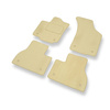 Tapis de Sol Velours adapté pour Volkswagen Phaeton Berline (2002-2016) version longue - Premium tapis de voiture - beige