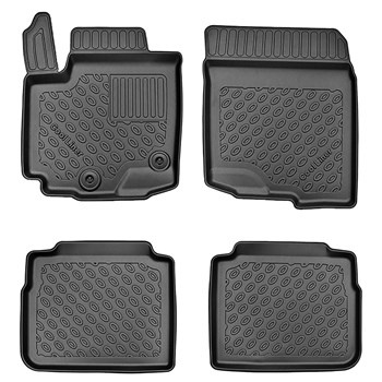 Tapis de sol en TPE adapté pour Suzuki SX4 II S-Cross Hybrid Crossover (02.2020-10.2021) - tapis de voiture - noir