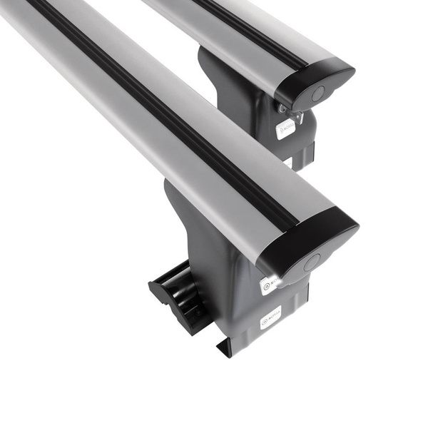 Barres de toit en aluminium adapté pour Peugeot 206 Hayon (1998-2010) - Porte-Bagages de Voiture argent - toit normal