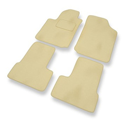 Tapis de Sol Velours adapté pour Citroen C3 I Hayon, Cabriolet (2002-2009) - Premium tapis de voiture - beige