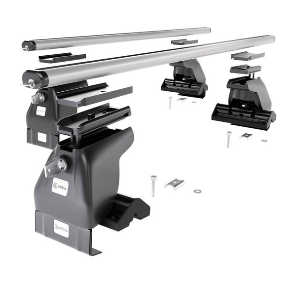 Barres de toit en aluminium adapté pour Toyota Corolla E12/E13 mk IX Hayon (2005-2007) - Porte-Bagages de Voiture argent - toit normal