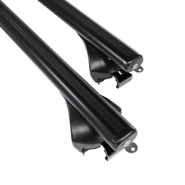 Barres de toit en aluminium adapté pour Opel Signum Hayon (2003-2008) - Porte-Bagages de Voiture noir - rails intégrés