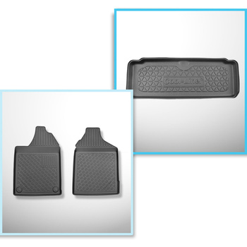 Kit tapis de coffre et tapis de voiture TPE pour: Aixam Crossover Crossover (10.