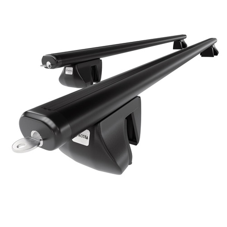 Barres de toit en aluminium adapté pour Audi A6 C6 Allroad (2000-2011) - Porte-Bagages de Voiture noir - rails