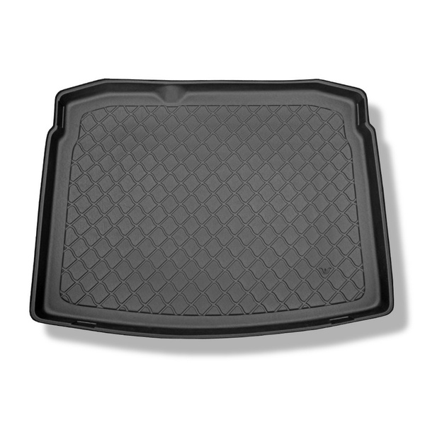 Tapis de coffre adapté pour Volkswagen Golf VI 5K Comfortline Hayon (09.2008-09.2012) - bac de coffre - protection de coffre voiture - avec roue de secours à usage temporaire ou kit de réparation