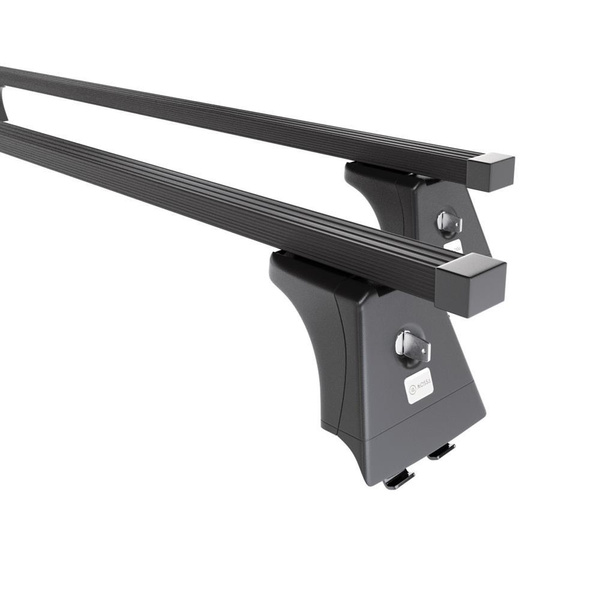 Barres de toit en acier adapté pour Renault Grand Scenic Monospace (2003-2008) - Porte-Bagages de Voiture noir - points de montage - (suivant le modèle de voiture ils peuvent se situer à différents endroits)