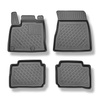Tapis de sol en TPE adapté pour Nissan Qashqai III e-Power Crossover (07.2022-....) - tapis de voiture - noir