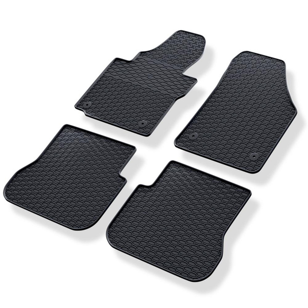 Tapis de sol en caoutchouc adapté pour Volkswagen Caddy III (2004-2015) - tapis de voiture - noir