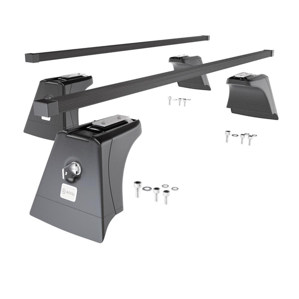 Barres de toit en acier adapté pour Toyota RAV4 V SUV (2019-....) - Porte-Bagages de Voiture noir - rails intégrés