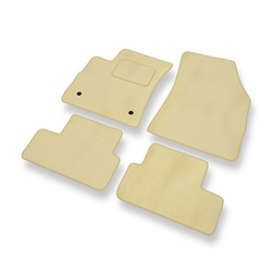 Tapis de Sol Velours adapté pour Renault Megane IV GrandCoupé, Estate, Hayon (2016-....) - Premium tapis de voiture - beige