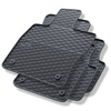 Tapis de sol en caoutchouc adapté pour Skoda Octavia III Break, Liftback (2013-2020) - tapis de voiture - noir - 4 pcs.