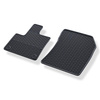 Tapis de sol en caoutchouc adapté pour Peugeot Partner III Van (2018-....) - tapis de voiture - noir - 2 pcs.