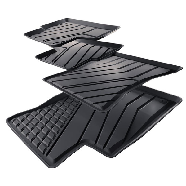 Tapis de sol en TPE adapté pour Mercedes-Benz Classe B W247 Sports Tourer (2018-....) - tapis de voiture - noir