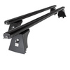Barres de toit en aluminium adapté pour Opel Meriva B Monospace (2010-2017) - Porte-Bagages de Voiture noir - points de montage - (suivant le modèle de voiture ils peuvent se situer à différents endroits)