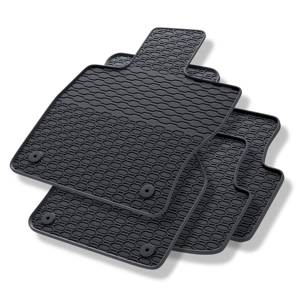 Tapis de sol en caoutchouc adapté pour Volkswagen Golf VIII Hayon, SW (2019-....) - tapis de voiture - noir - 4 pcs.
