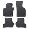 Tapis de sol en caoutchouc adapté pour Volkswagen Golf V Hayon, SW (2003-2008) - tapis de voiture - noir - 4 pcs.