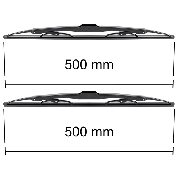 Balais d'essuie-glace de pare-brise adaptés pour Renault Kangoo I Van (10.1997-12.2007) - balais standard