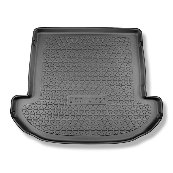 Tapis de coffre adapté pour Hyundai Santa Fe IV SUV (11.2020-2024) - bac de coffre - protection de coffre voiture - 7 places (3e rangée abaissée); aussi pour hybrides